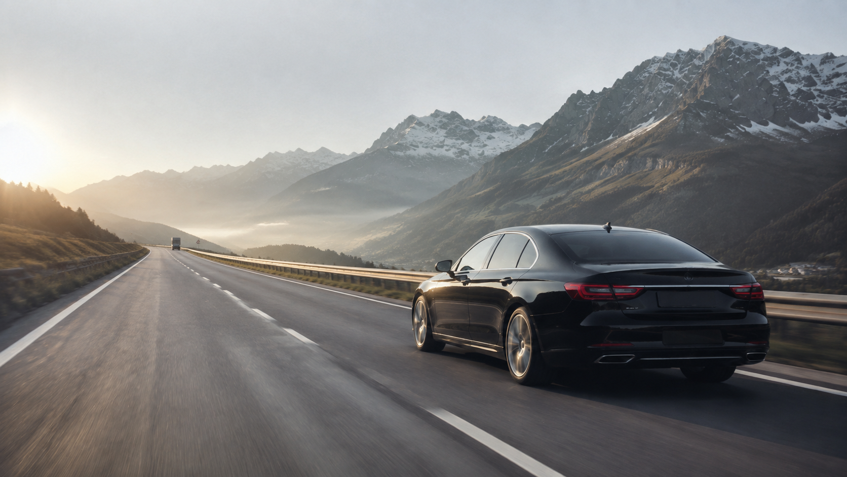 Berlina premium durante un viaggio intercity