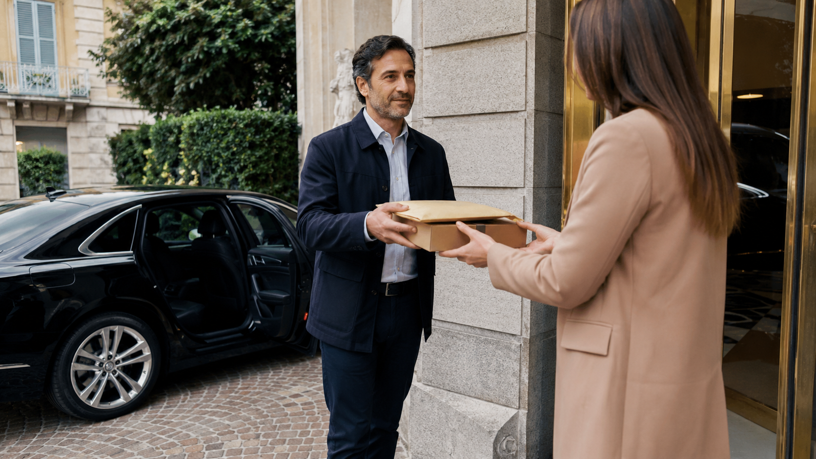 Consegna diretta di documenti e oggetti presso una struttura ricettiva